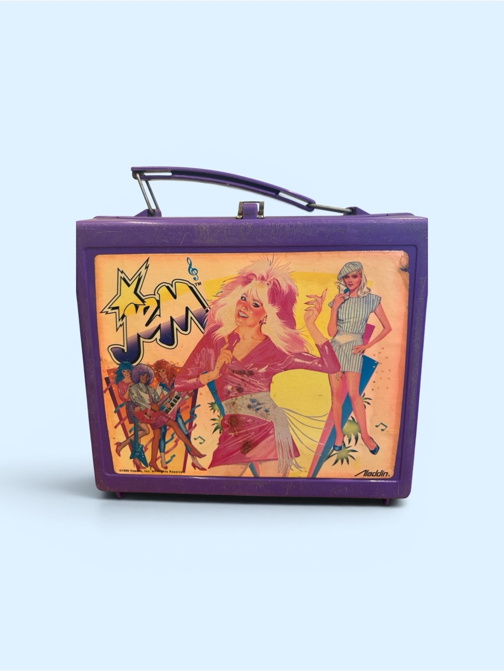 Vintage Jem and the Holograms Lunch Box with original thermos.